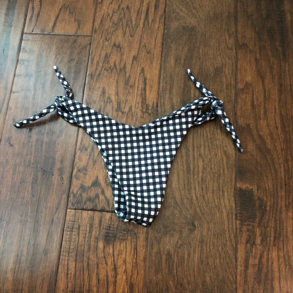 Wanderlust Swim v-front checkered bikini bottoms